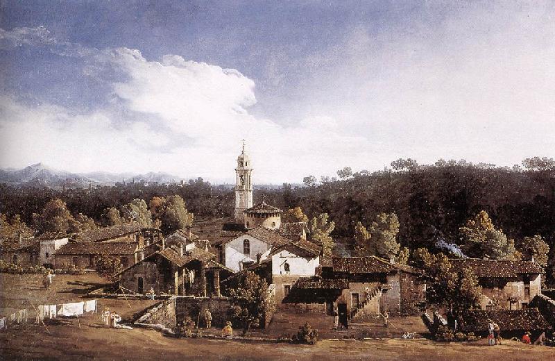 BELLOTTO, Bernardo View of Gazzada near Varese Germany oil painting art